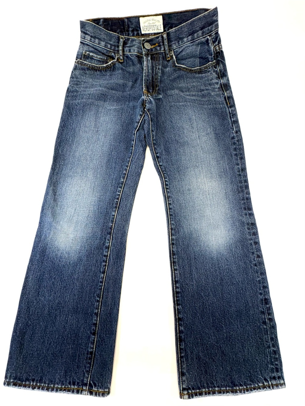 Aeropostale Benton Original Bootcut Jeans Men's 27x28 100% Cotton Blue Wash